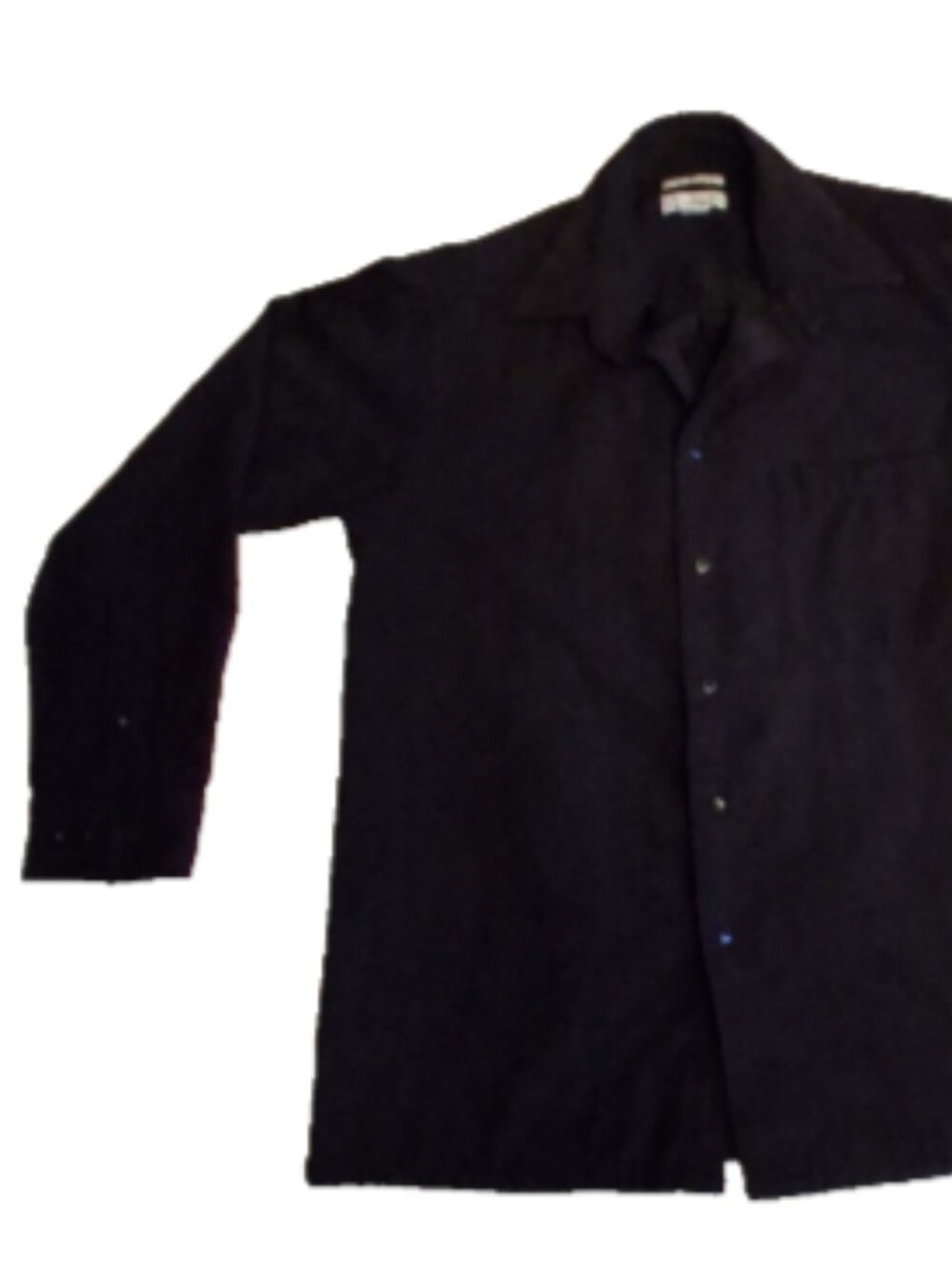 Ron Chereskin Shirt Mens M Black Sueded Luxe Button Pockets Long Sleeve Shirt - Picture 3 of 8